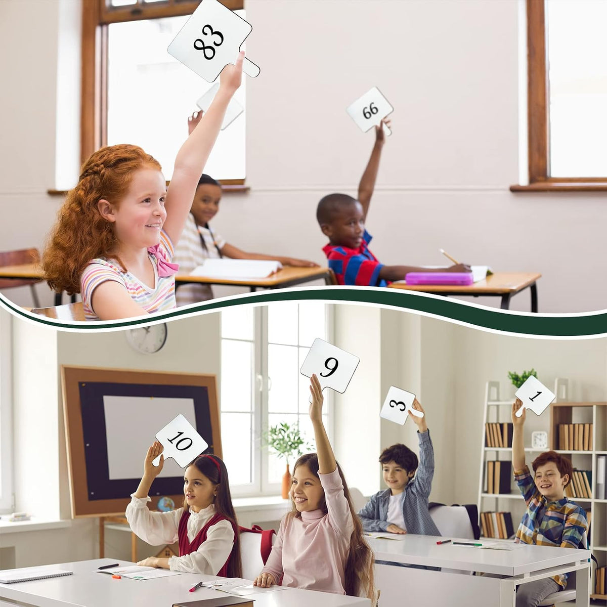 Jutom 64 Pcs / 32 Pack Small 2-Sided Dry Erase Boards, Square