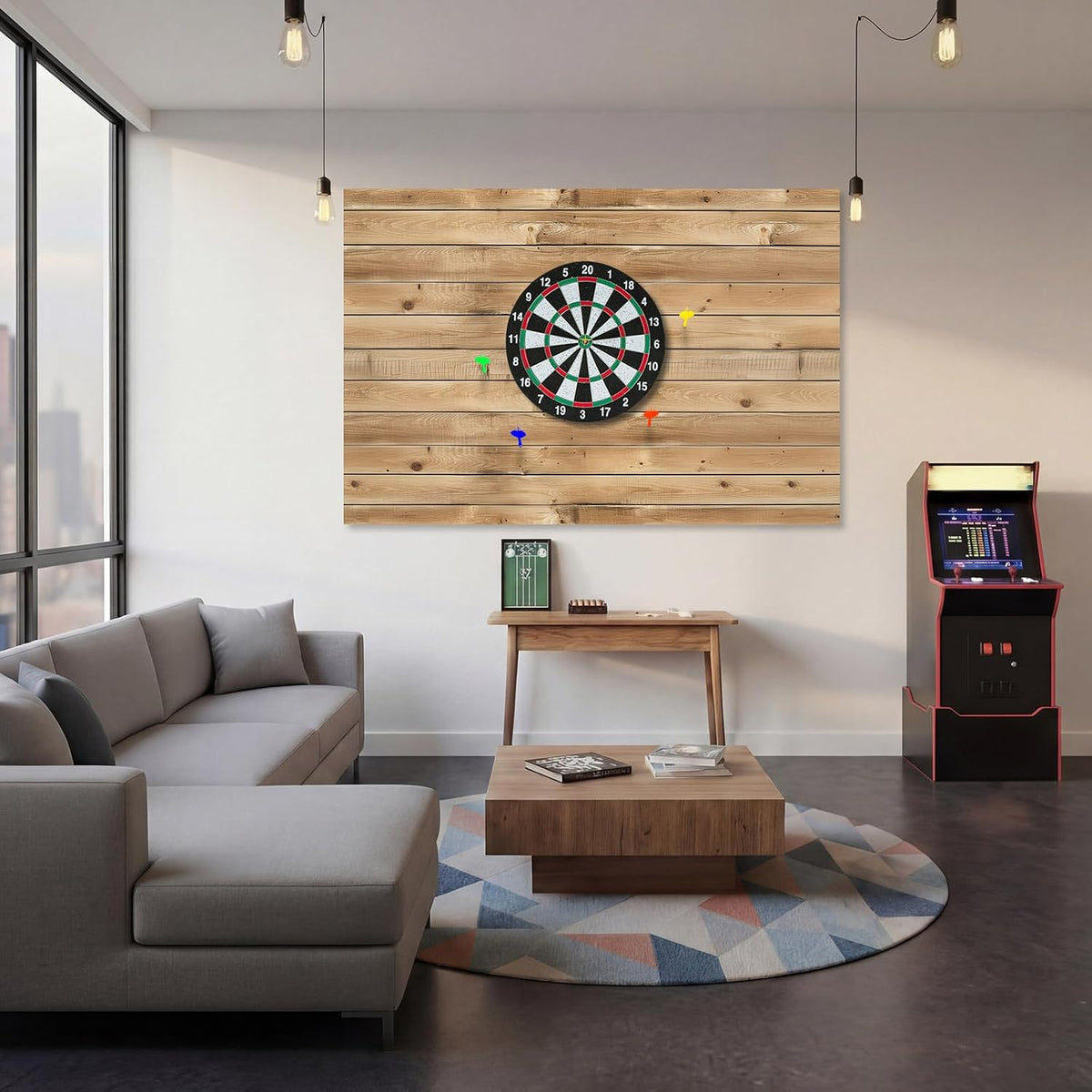 Hahafelt Felt Dart Board Wall Protectors, Cork Backboard Alternative