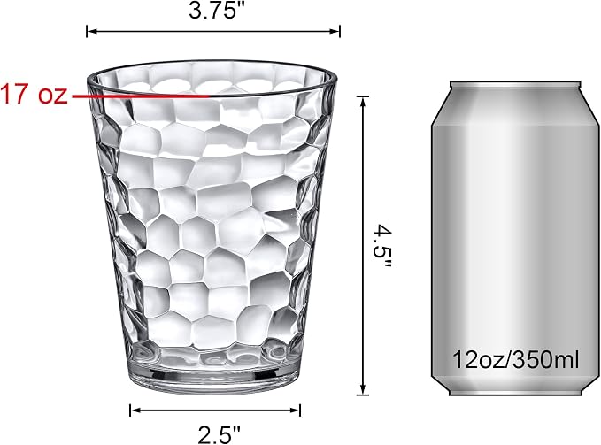 Amazing Abby - Iceberg - 16-Ounce Plastic Tumblers, All-Clear Reusable Plastic