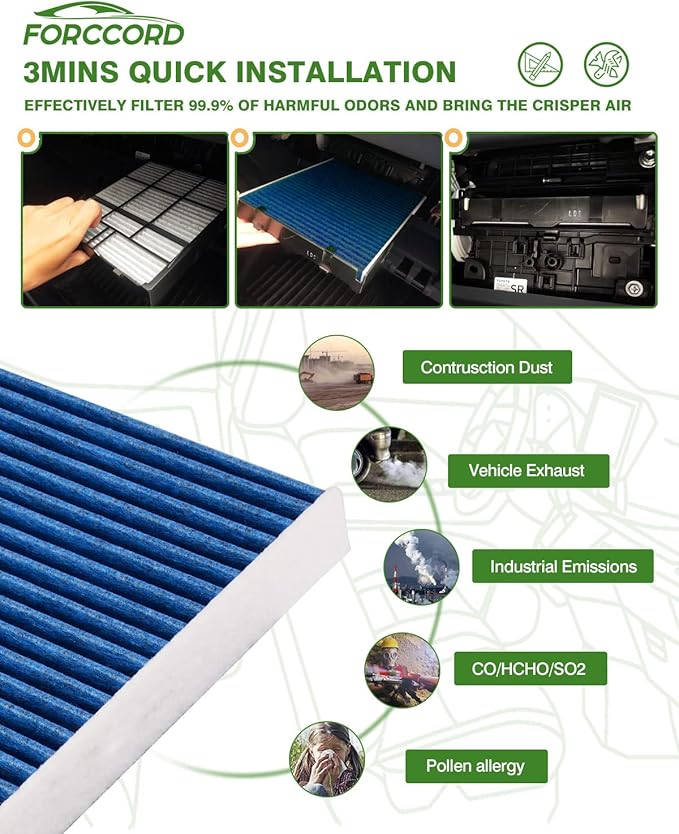 2 PACK HEPA Cabin Air Filter Fits
