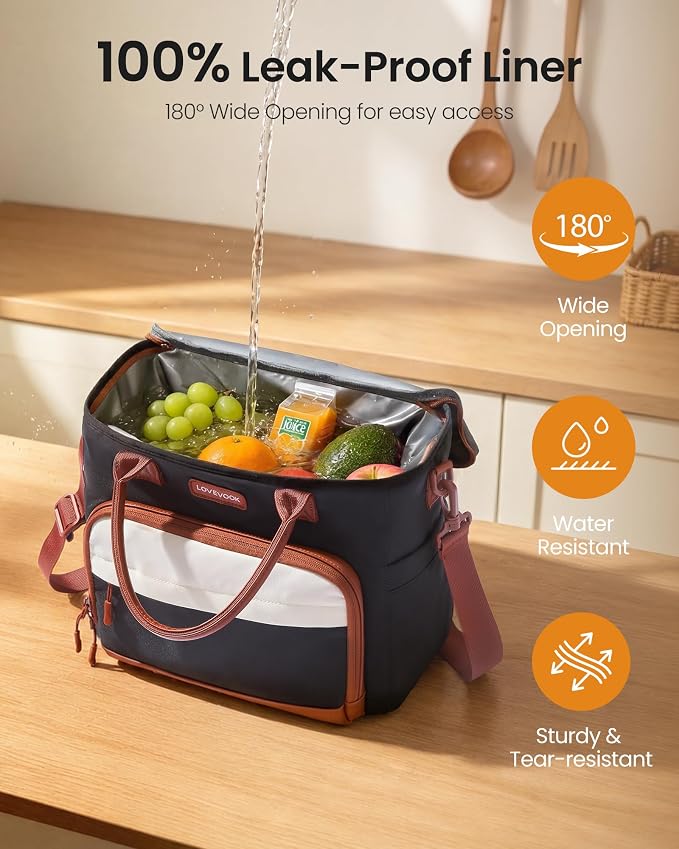 LOVEVOOK Lunch Box for Women, Adult Lunch Bag for Work