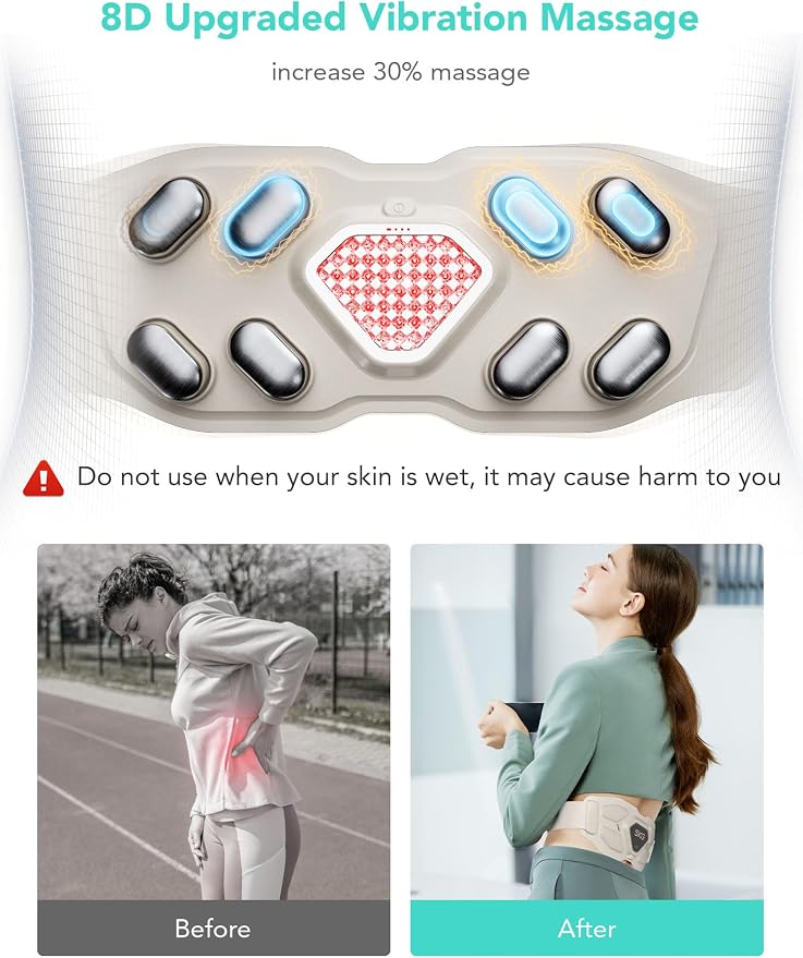 SKG Lower Back Massager for Pain Relief Deep Tissue Christmas Gifts for Men