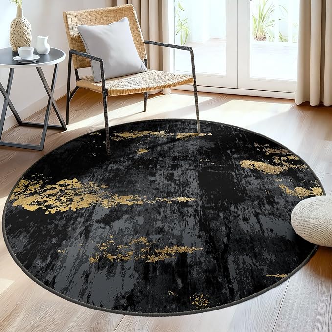 RELEANY Washable Area Rugs 6ft Non-Slip Modern Abstract Soft