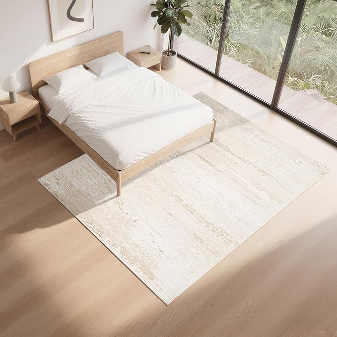 Washable Rugs 8x10 Area Rugs for Living Room- Modern Abstract Rugs for Bedroom