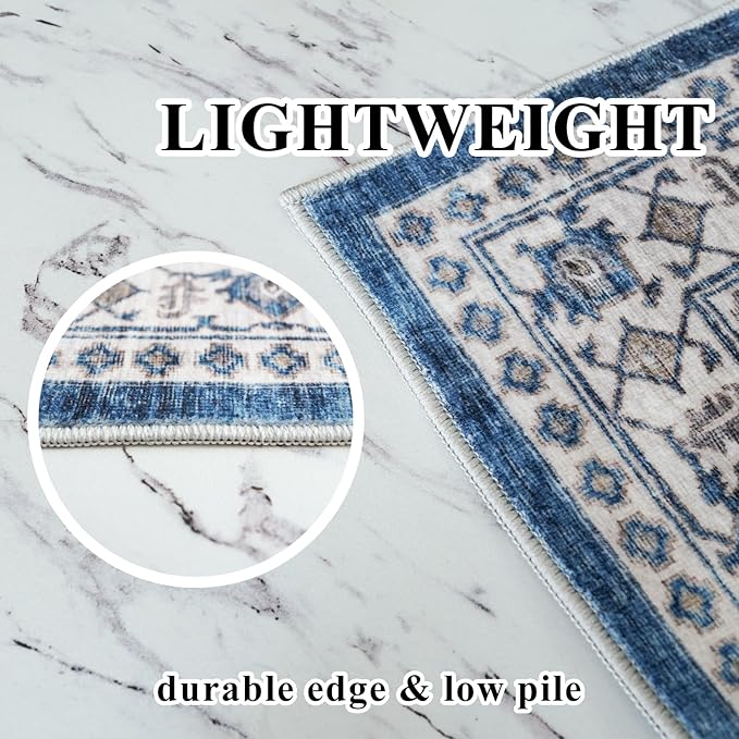 2x6 Washable Hallway Runner Rug: Indoor Farmhouse Kitchen Rugs Oriental Thin