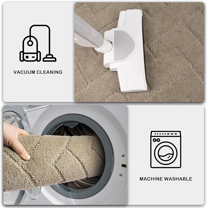 PURRUGS Dirt Trapping Door Mat 24" x 59", Non-Slip Machine Washable Entry Rug