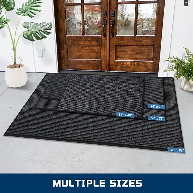 BesWin Indoor Outdoor Mat, Heavy Duty Commercial Floor Mat, Non Slip Rubber