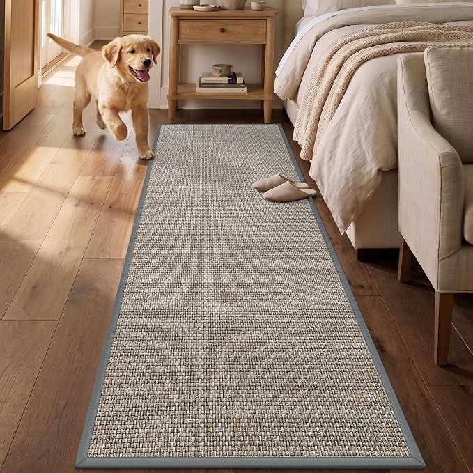 DEX Hallway Runner Rug 2'4''x8, Non Slip Rubber Backing Inside Entryway Carpet