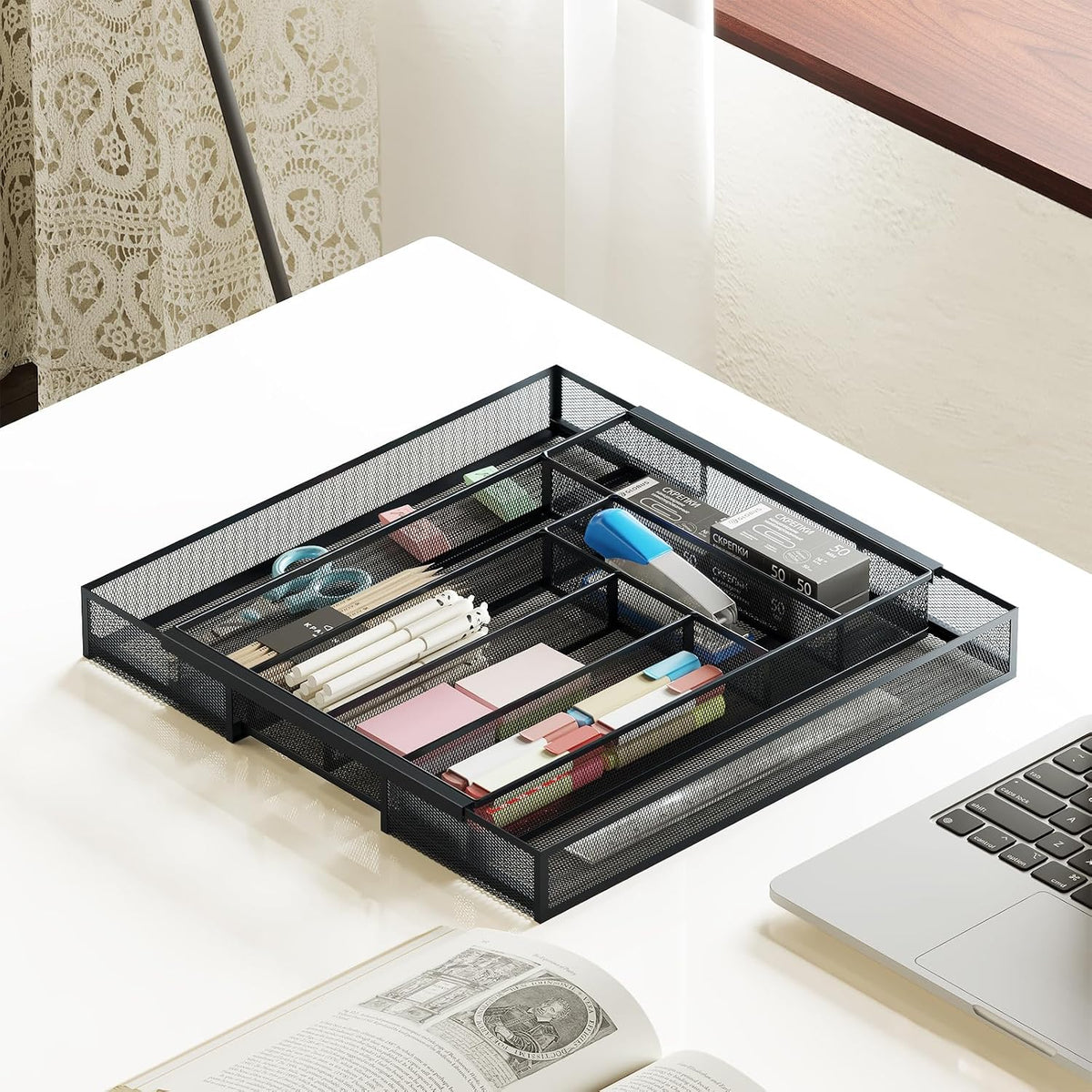 Sedegn Silverware Organizer Metal Mesh, Large Drawer Organizer