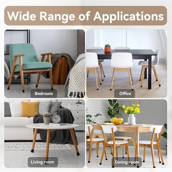 24PCS Upgraded Silicone Chair Leg Floor Protectors