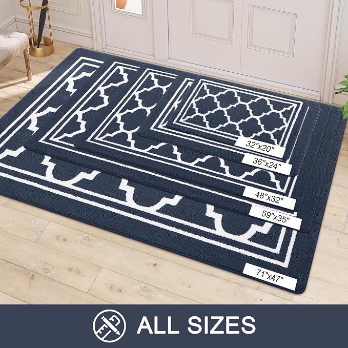 Buganda Indoor Door Mat, Dirt-Resistant and Absorbent Doormat, Low Profile