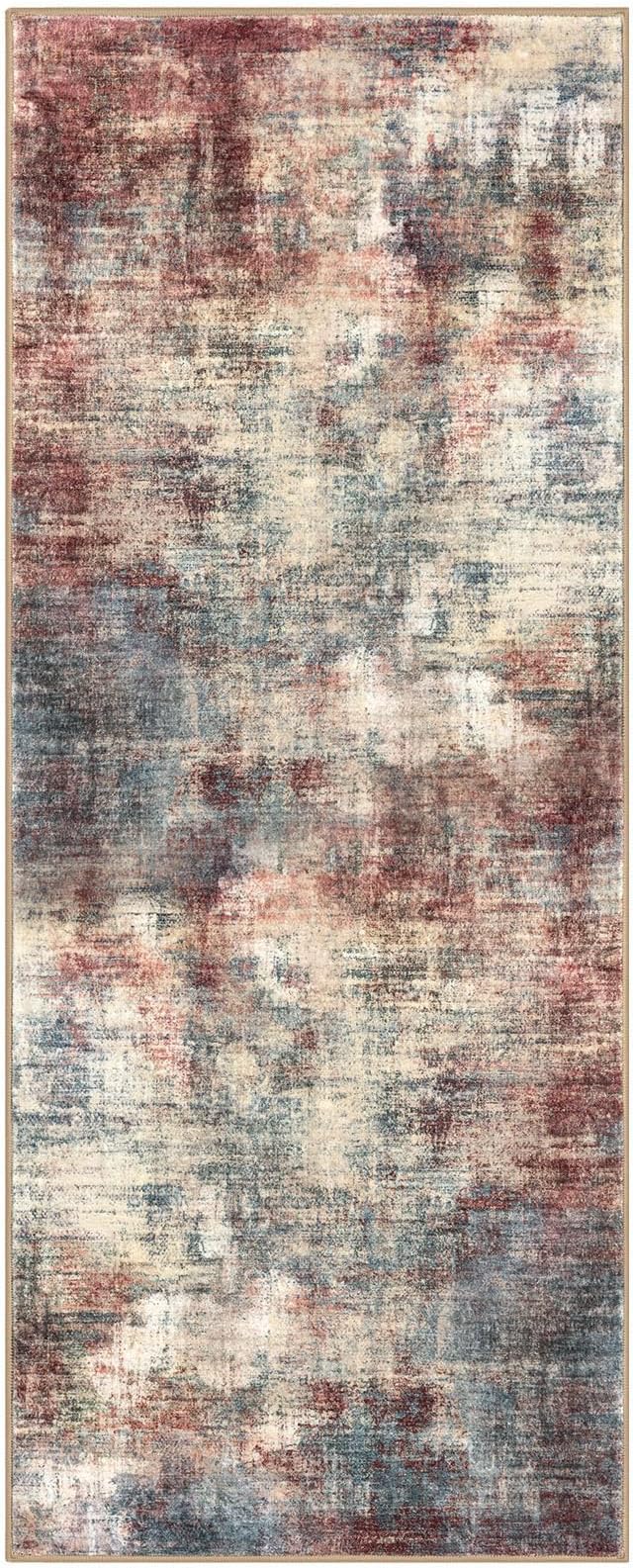 IOHOUZE Abstract Runner Rug 2x5 Ft Washable Runners