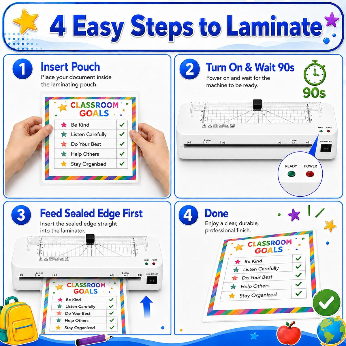 Laminator, A3 Laminator Machine with Built-in Trimmer
