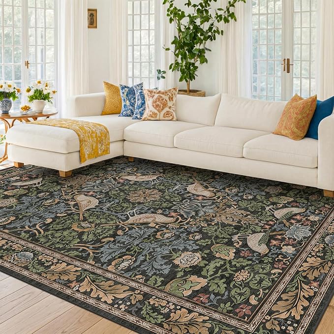 Hazo Haus Dark Living Room Rug 8x10