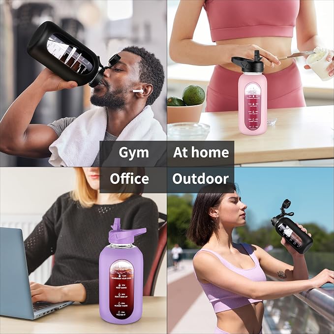 CIVAGO 40 oz Glass Water Bottle