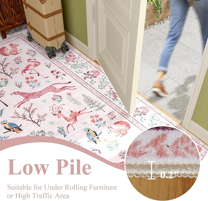 DUKINO Runner Rug, 2x8 Washable Kitchen Rugs
