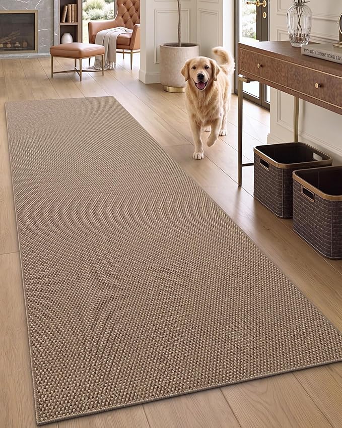 DEXI Hallway Runner Rug 2'8"x12', Non Slip Rubber Backed Runners Carpet