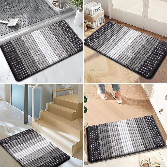 Kitinjoy Indoor Outdoor Door Mat, 32x20 Non-Slip Absorbent Dirt Trapper