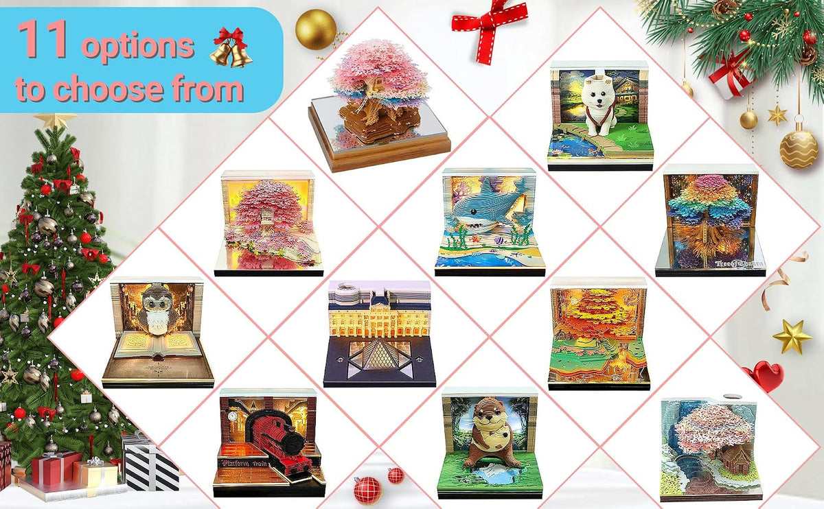 3D Memo Pad Time Piece Calendar 2026 3D Weekly Calendar Notepad