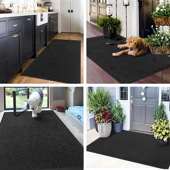 Mibao Front Door Mat Indoor Entrance, Dirt Trapper Welcome Mat