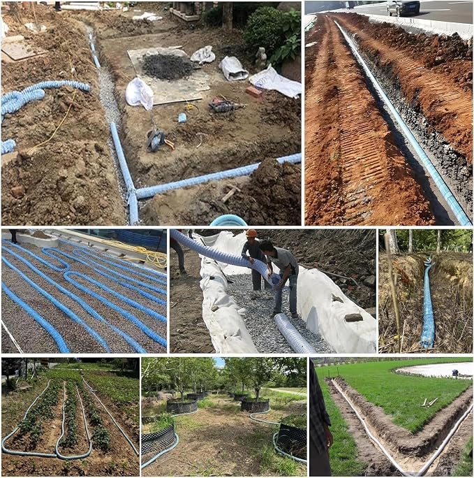 French Drain Pipe for Lawn, L 85ft)