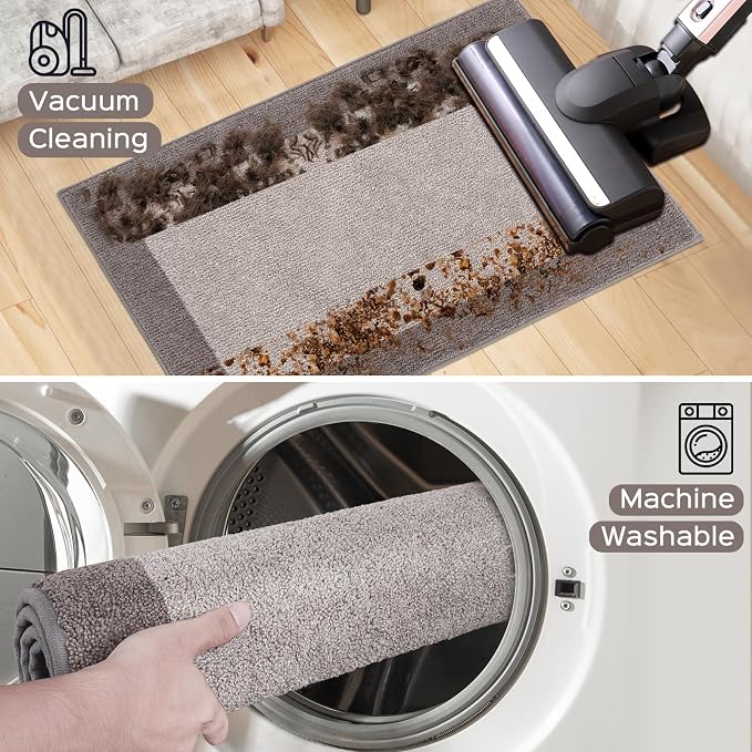 Machine Washable Kitchen Rug 24" x 36", Non Slip Kitchen Mat