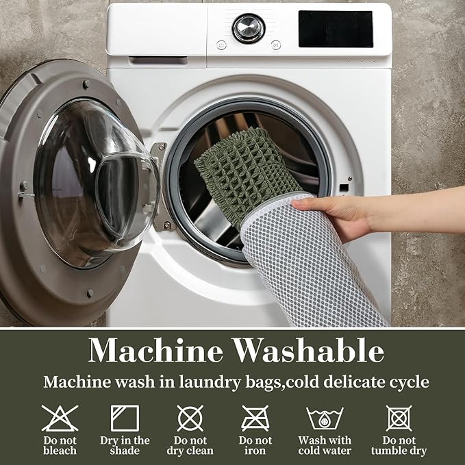 RESARE Waffle Bath Mat for Bathroom, Super Absorbent Bathroom Rugs Non Slip