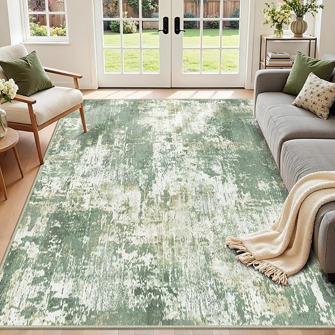 RELEANY Washable Area Rugs 2'x3' Non-Slip Modern Abstract Soft
