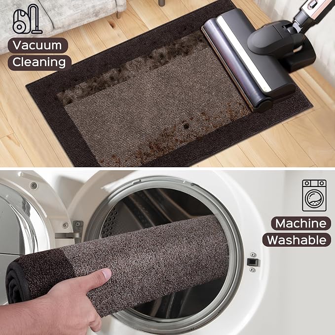 Machine Washable Kitchen Rug 24" x 36", Non Slip Kitchen Mat
