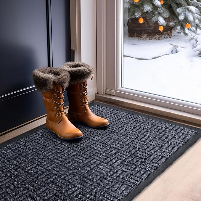 Mibao Front Door Mat, Heavy Duty Durable Welcome Mat