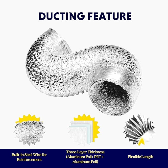 iPower 4" Smart Inline Duct Fan