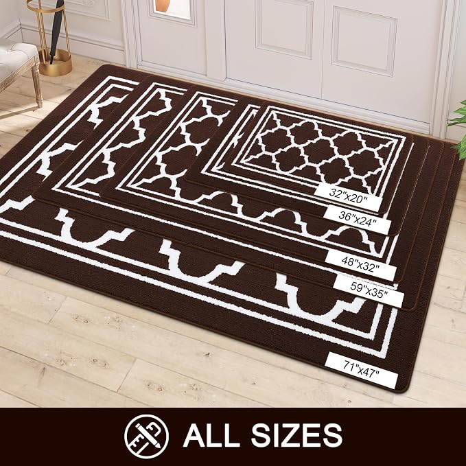Buganda Indoor Door Mat, Dirt-Resistant and Absorbent Doormat, Low Profile