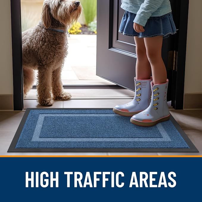 OLANLY Front Door Mat Indoor Outdoor Entrance, Waterproof All-Season,