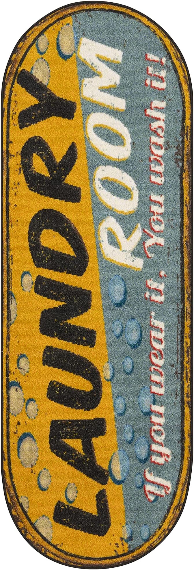 Ottomanson 20" x 59" Oval Laundry Room Rug