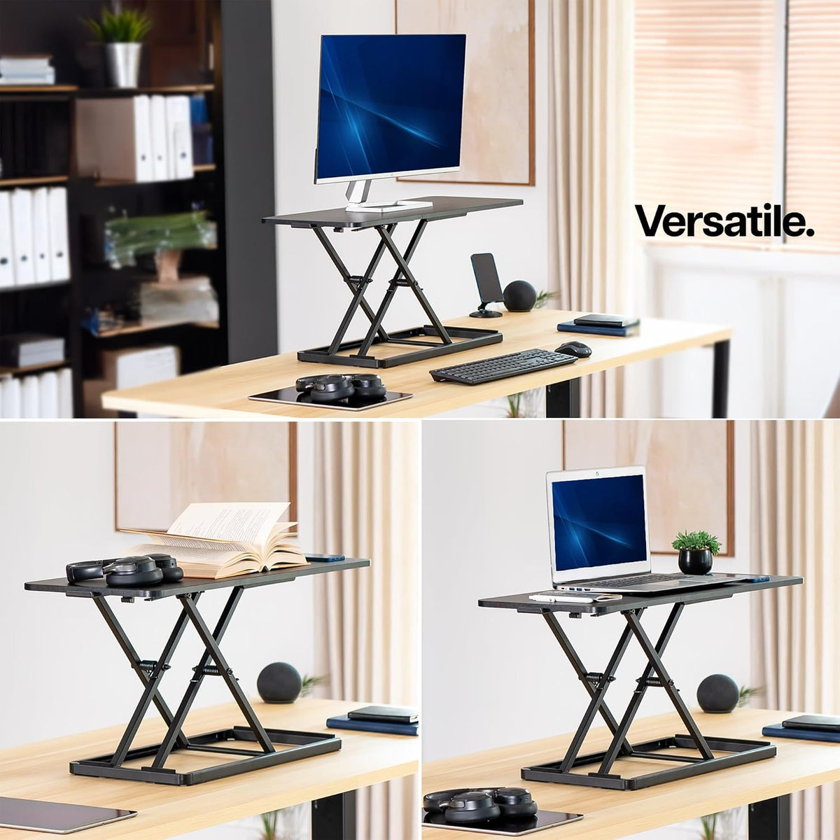 VIVO Black 30 in Single Top Keyboard and Mouse Riser, DESK-V030A