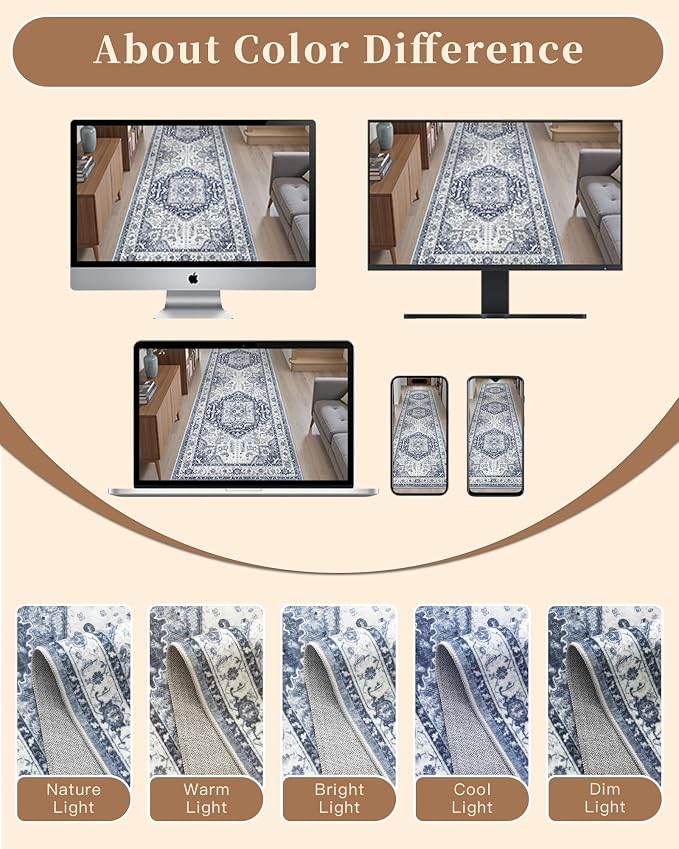 Madane Hallway Washable Runner Rug