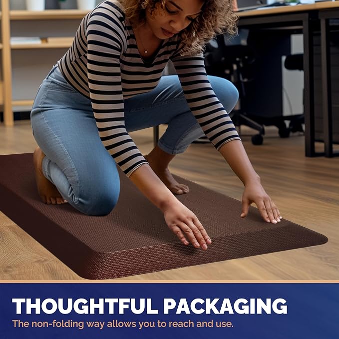 FEATOL Anti Fatigue Mat for Standing, 9/10 Extra Thick Ergonomic Standing Desk
