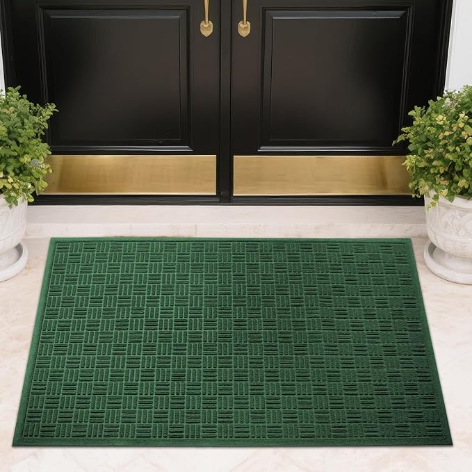 Mibao Front Door Mat Indoor Outdoor Entrance, Dirt Trapping Waterproof