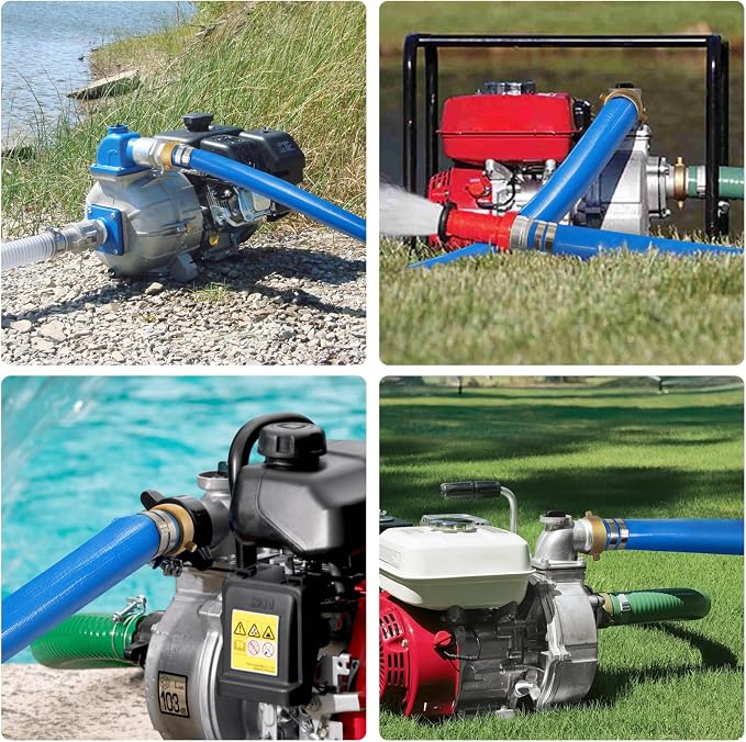 1.5" x 50 ft Backwash Hose for Swimming Pools, Heavy Duty PVC Lay Flat Water