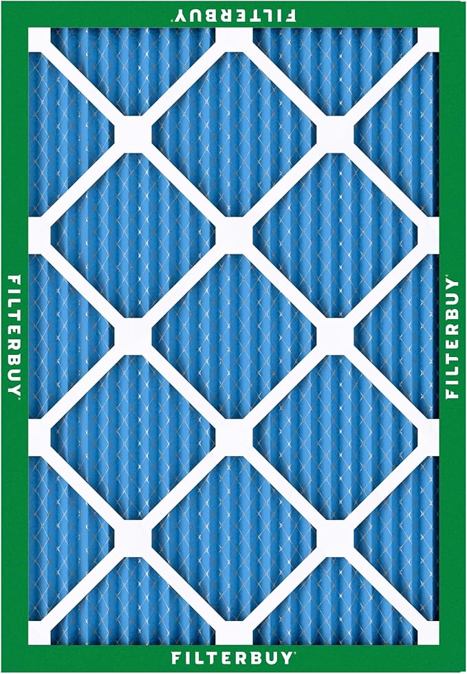 Filterbuy 13.5x19.5x1 Air Filter MERV 13 Optimal Smoke & Allergy Defense