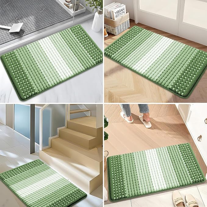 Kitinjoy Indoor Outdoor Door Mat, 48x32 Non-Slip Absorbent Dirt Trapper