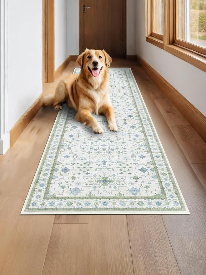 Hazo Haus Oushak Wide Hallway Runner Rug 2'6"x8'