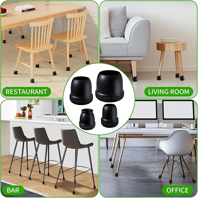 24 Pcs Silicone Chair Leg Floor Protectors