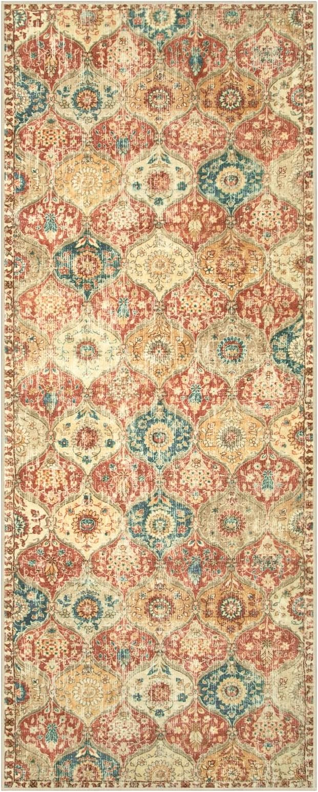 Lahome Moroccan Trellis Hallway Rug, 2x5 Washable Runner Rug Non Slip Kitchen