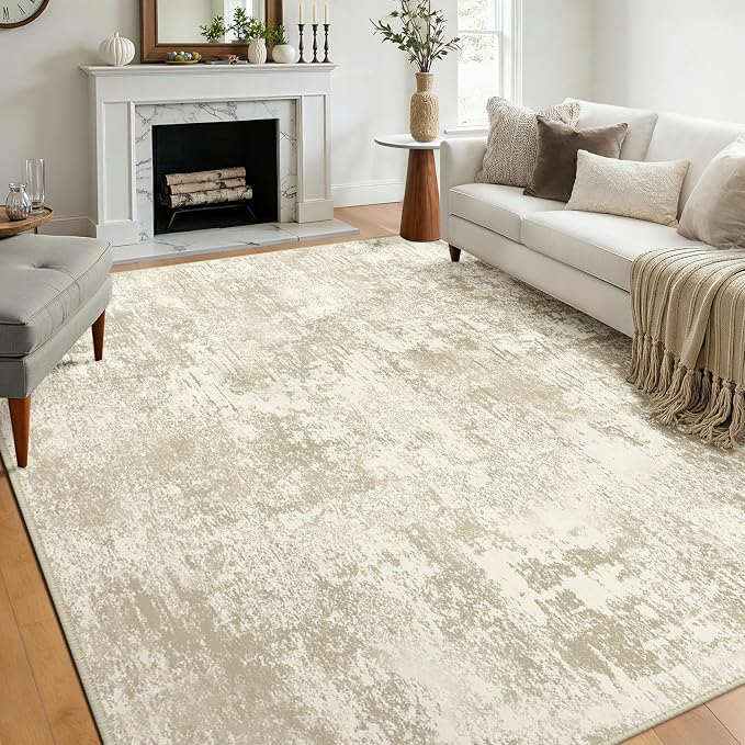 RELEANY Washable Area Rugs 6'x9' Non-Slip Modern Abstract Soft