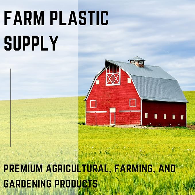 Farm Plastic Supply - Black Plastic Sheeting - 6 mil - (32' x 100') - Black Plastic Tarp, Polyethylene Vapor Barrier Plastic Sheeting, Black Painters Tarp, Roll of Heavy Duty Plastic