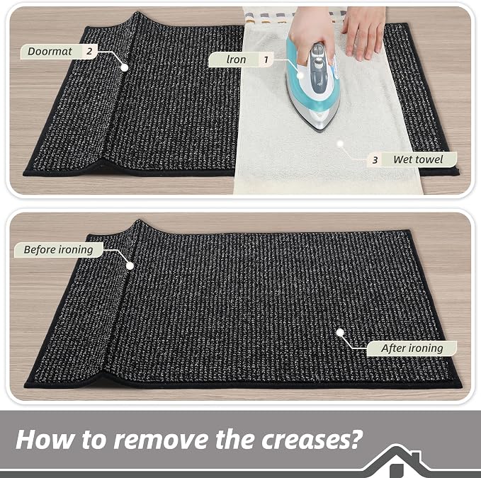 BEQHAUSE Dirt Trapper Door Mat 20" x 32", Non-Slip Washable Doormats Entrance