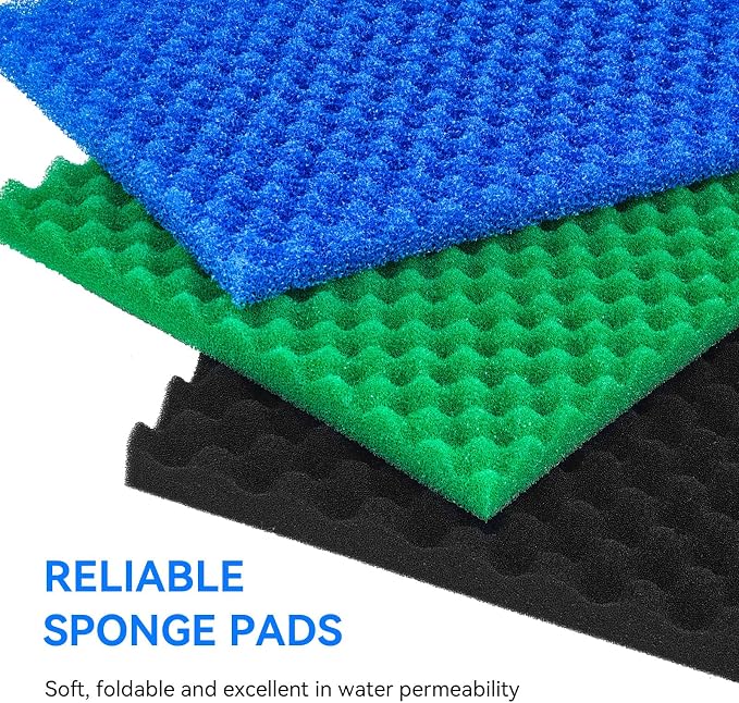 Foam Aquarium Filter Coarse Sump Filter Sponge Cut to Fit Bio Sponge Filters