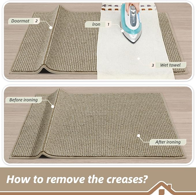 BEQHAUSE Dirt Trapper Door Mat 24" x 60", Non-Slip Washable Doormats Entrance