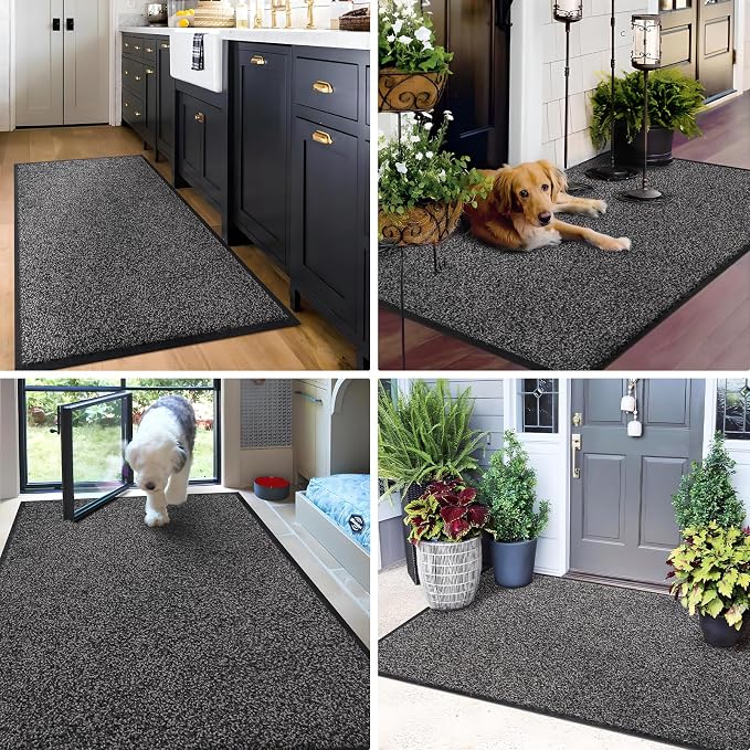 Mibao Front Door Mat Indoor Entrance, Dirt Trapper Welcome Mat